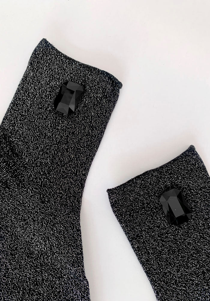 Calcetas "Strass" Color Negro