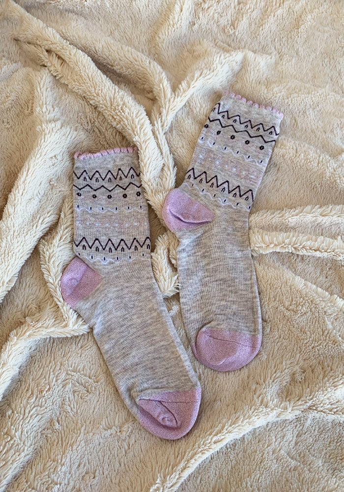 Calcetas "Shasa" Color Gris Claro