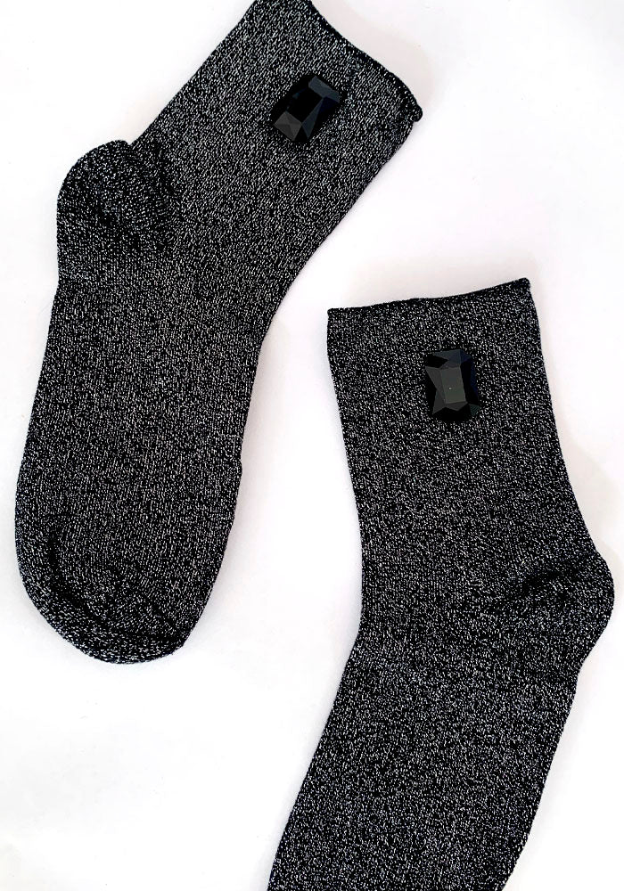 Calcetas "Strass" Color Negro