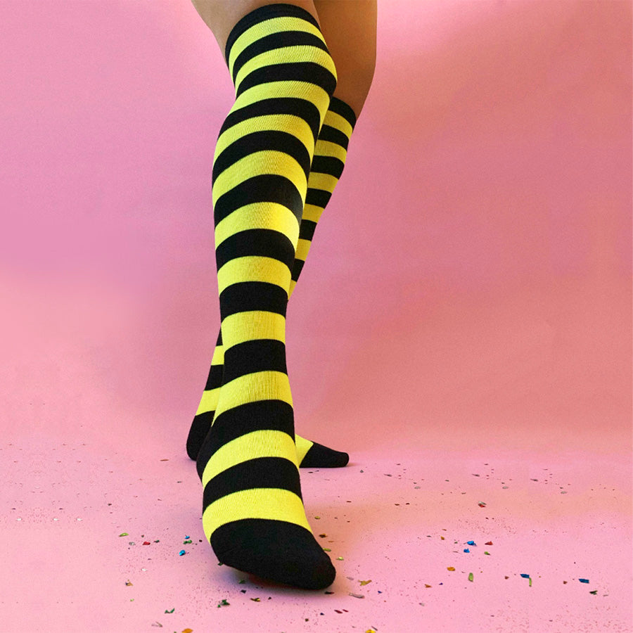 Calcetas "Louisa" Color Amarillo y Negro