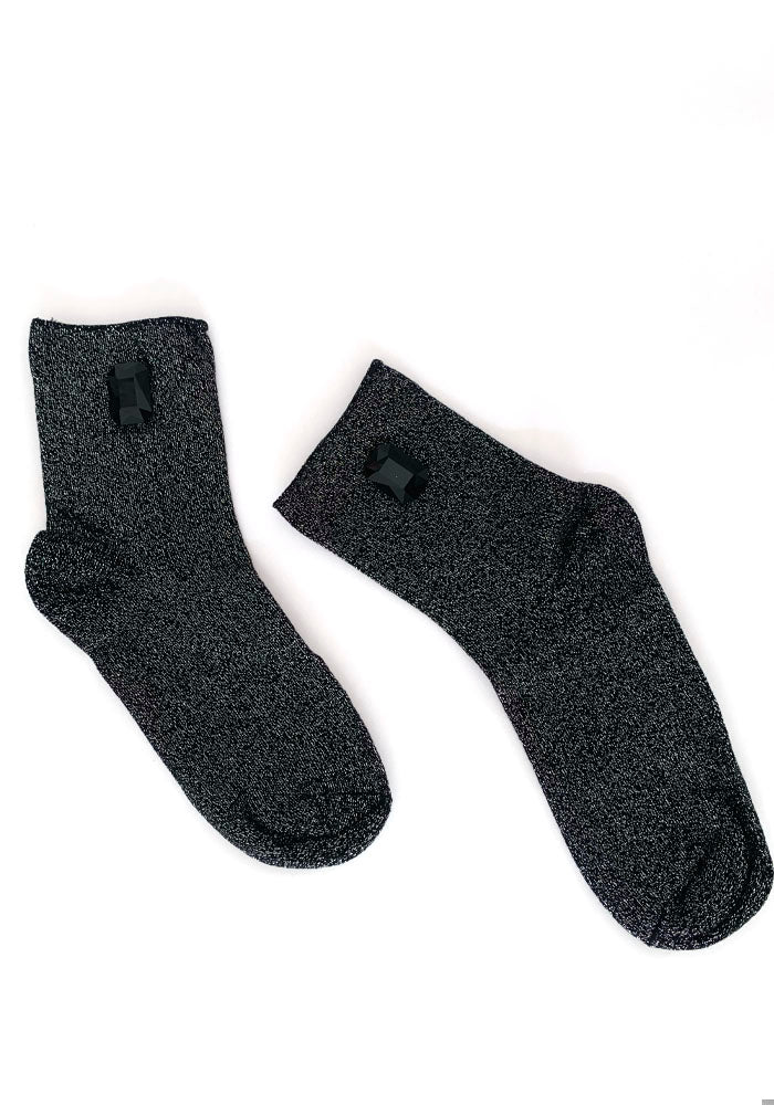 Calcetas "Strass" Color Negro