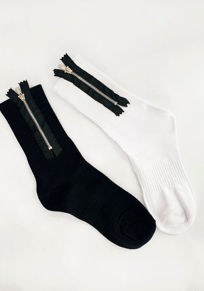 Calcetas “Zip" Blanco y Negro