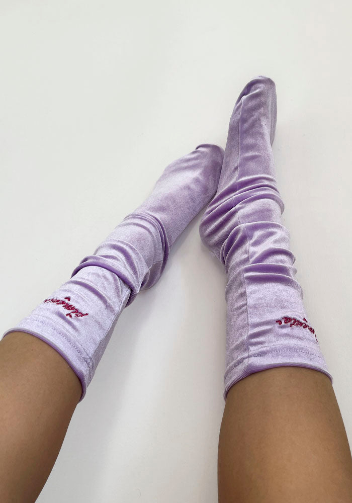 Calcetas “Ludo" Lila con Bordado