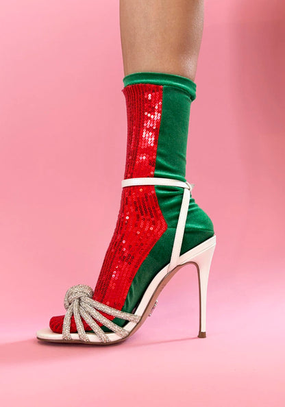 Calcetas “Abobora" Color Verde con Rojo