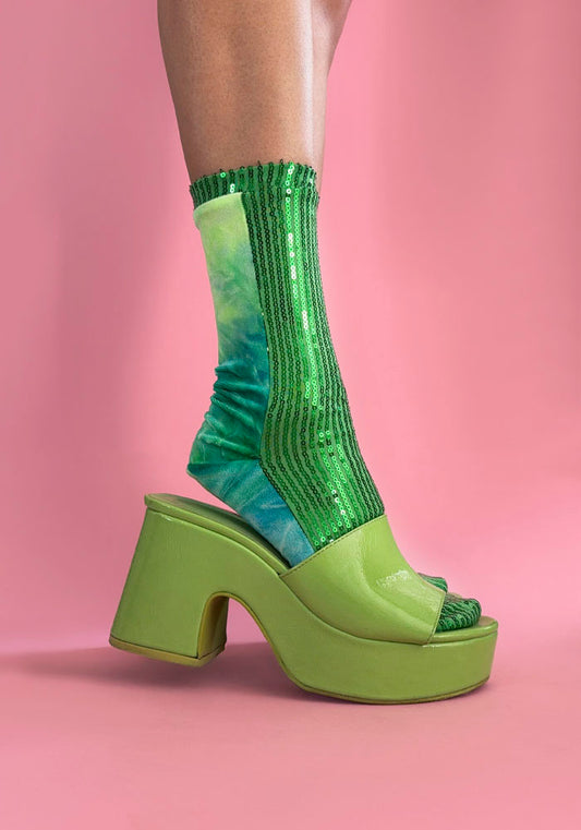 Calcetas “Abobora" Verde Tie dye