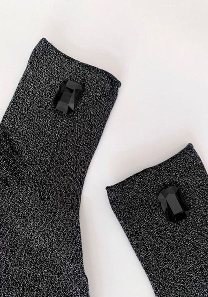 Calcetas "Strass" Color Negro