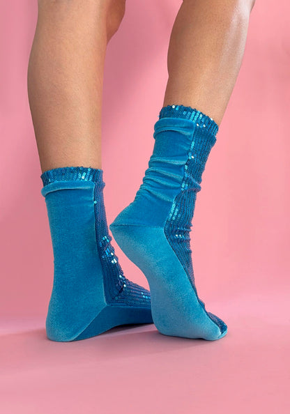 Calcetas “Abobora" Color Azul *LÍNEA PETITE*