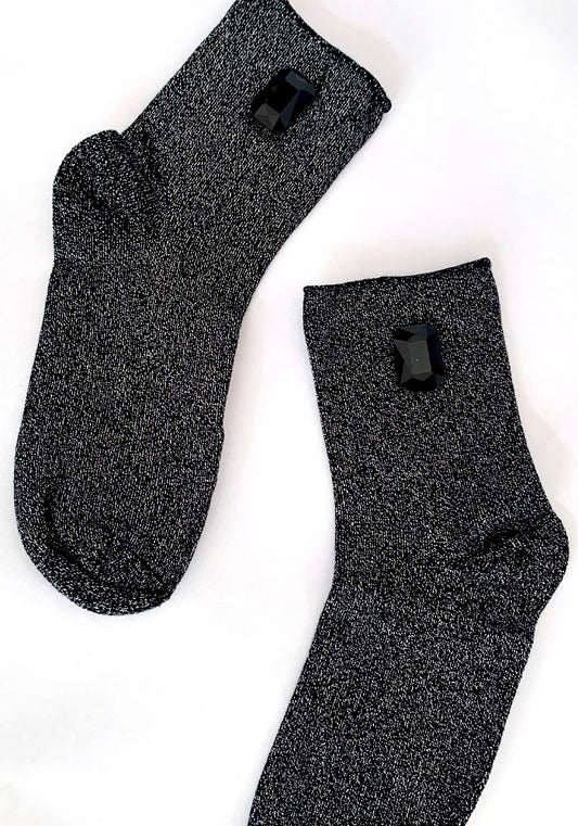 Calcetas "Strass" Color Negro