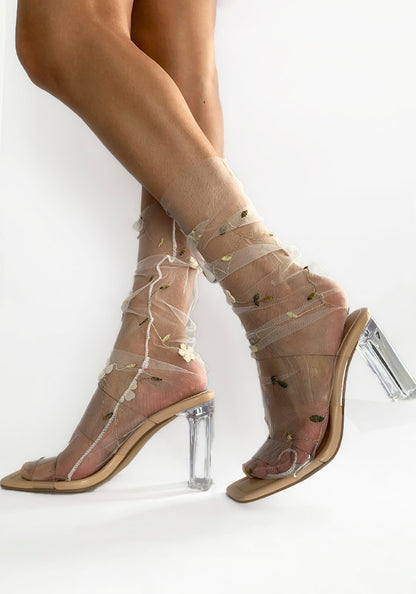 White "Fabric" Socks