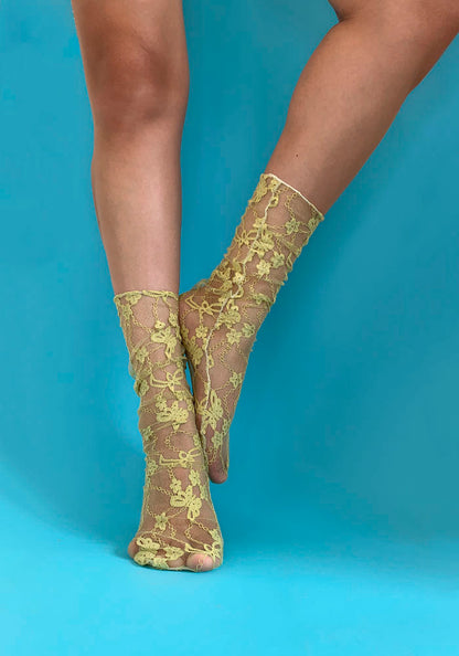 Calcetas "Lace" Color Verde *LÍNEA PETITE*