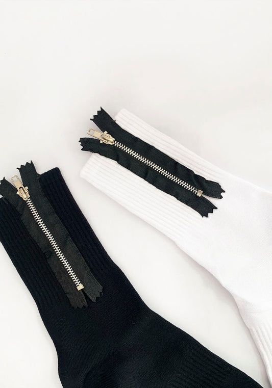 Calcetas “Zip" Blanco y Negro
