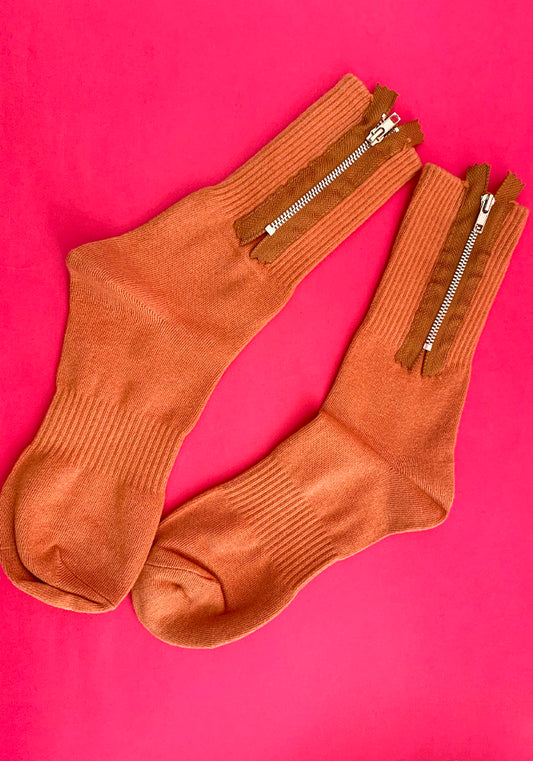 Calcetas “Zip" Color Ocre