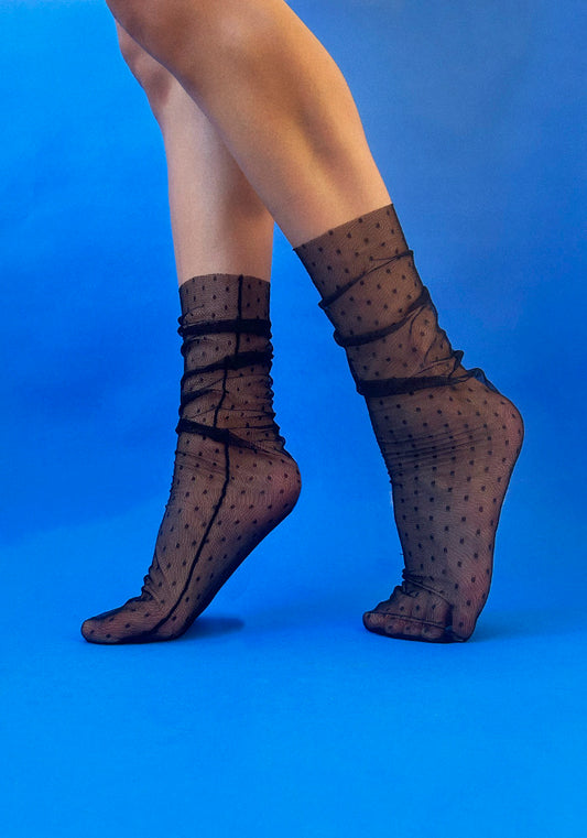 Calcetas "Dot" Color Negro LÍNEA PETITE