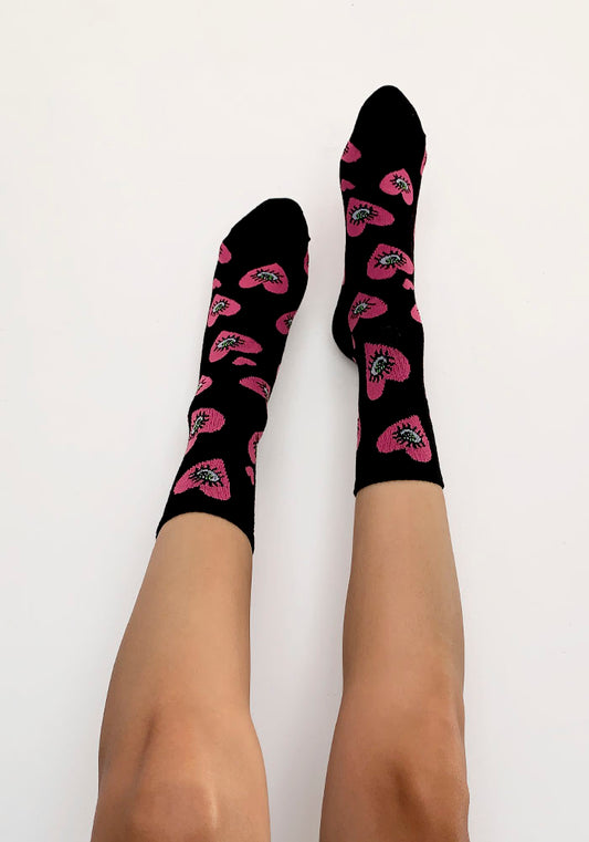 Calcetas “Roll-Up" Color Negro