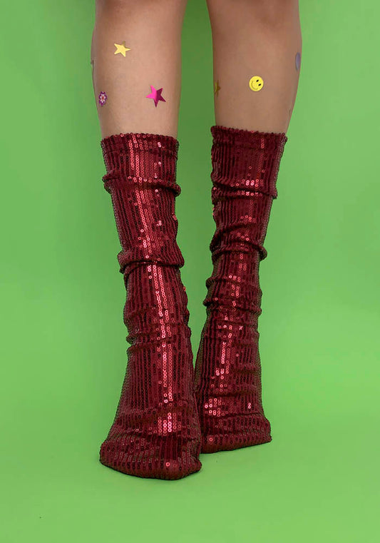 Calcetas "Calista" Color Vino