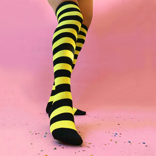 Calcetas "Louisa" Color Amarillo y Negro