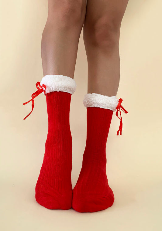 Calcetas "Nube" Rojo con Blanco