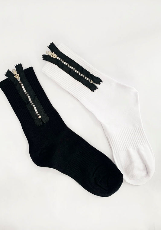 Calcetas “Zip" Blanco y Negro